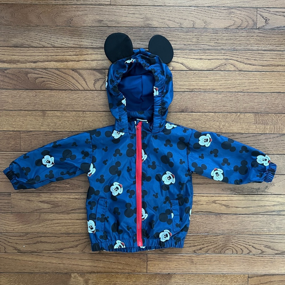 Blue Mickey Mouse Kids Jacket with Ears